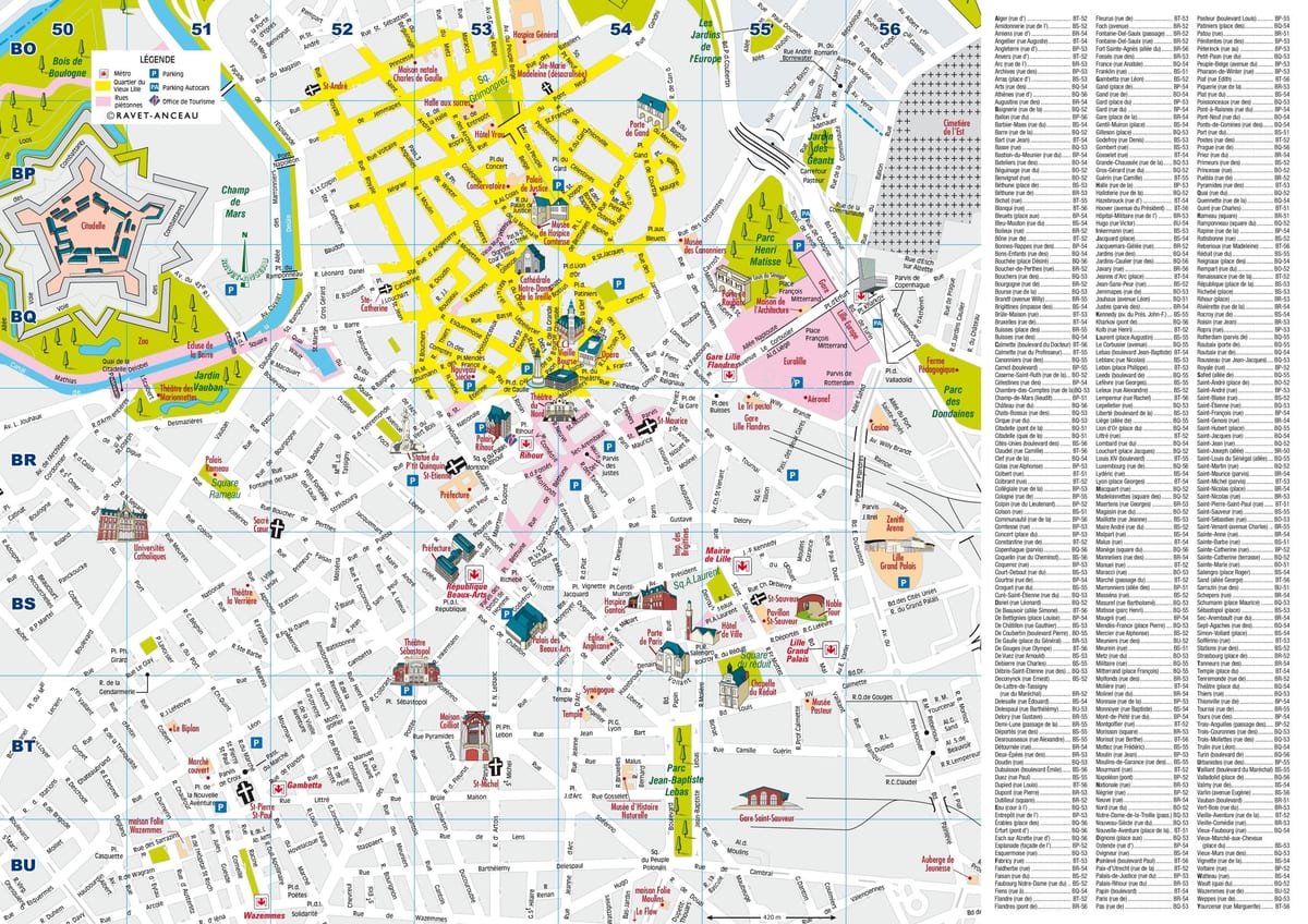 kaart van Lille stad