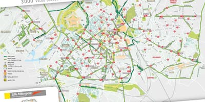 Kaart van Lille fiets