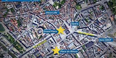 Kaart van Lille kerst markt