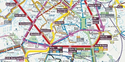 Straat kaart van Lille frankrijk