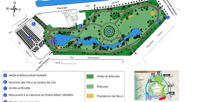 Kaart van Lille tuin