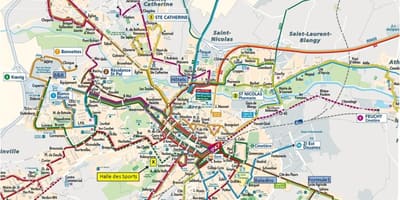 Lille openbaar vervoer kaart